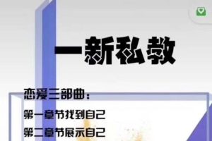 男哥高端私教课《一新私教》价值过万课程